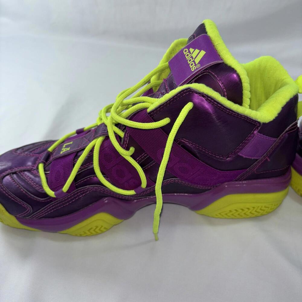 Adidas Kobe 2 Crazy 8 LA/CHI Purple Neon Yellow Basketball Shoes Men’s 10.5 - Picture 5 of 9